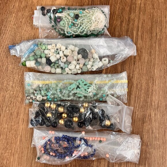 Bead Jewelry Making Craft Lot- Stone, Glass, Metal, Plastic - Picture 1 of 14